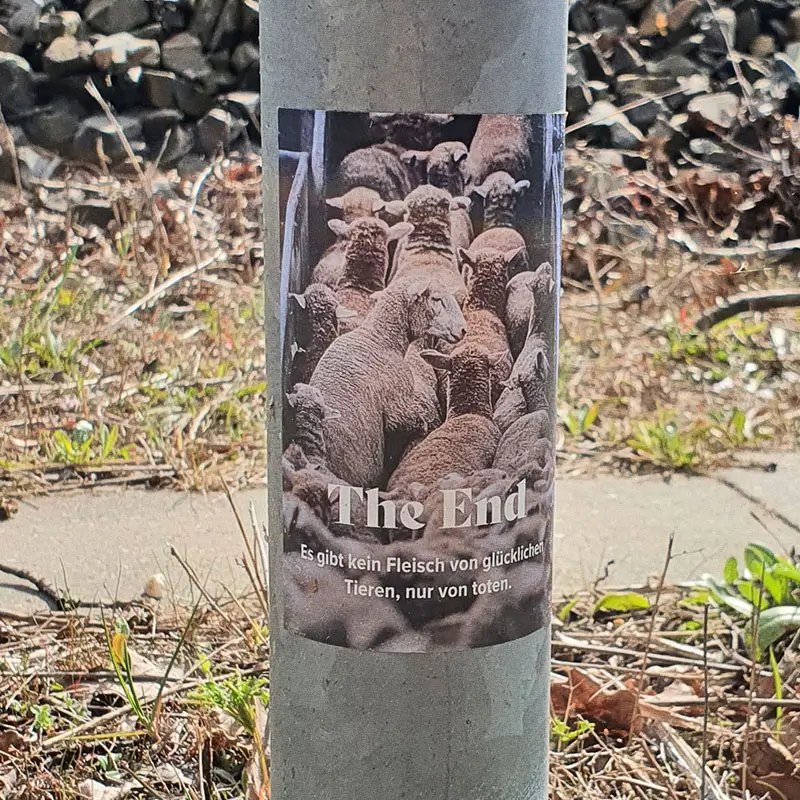 Aufkleber "The End" auf Metalls